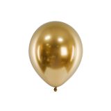 PARTYDECO Latexové balónky zlaté lesklé 10 ks