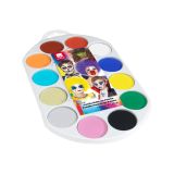 Smiffys Make-Up FX, 12 barevná paleta, akva Smiffys Make-Up FX, 12 barevná paleta, akva
