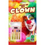 Carnival Toys Make-up klaun 4 tužky a bílý základ