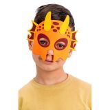 Carnival toys Maska oranžový drak pro děti