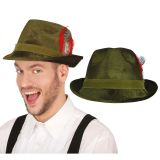 Fiestas Guirca Myslivecký klobouk zelený s peříčky
