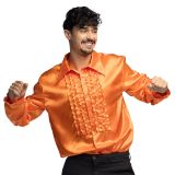 Boland Oranžová pánská disco košile XL Boland Oranžová pánská disco košile XL