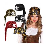 Boland Pirátská čepička vytvarovaný šátek : Varianta - se zlatými proužky