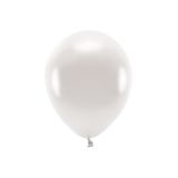 Sada 10 bílých perleťových balónků 30 cm