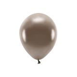 Sada 10 hnědých metalických balónků 30 cm