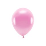 Sada 10 růžových metalických balónků 30 cm