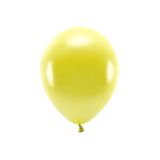 Sada 10 žlutých metalických balónků 30 cm