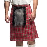 Boland Skotstký kilt červený s kožešinkou Boland Skotstký kilt červený s kožešinkou