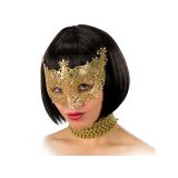 Carnival Toys Škraboška zlatá glitrová