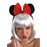 Carnival Toys Uši myšky na čelence s červenou mašlí Carnival Toys Uši myšky na čelence s červenou mašlí