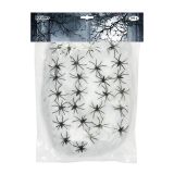Boland XXL bílá pavučina s 25 pavouky 0,5 kg Boland XXL bílá pavučina s 25 pavouky 0,5 kg