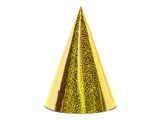 PARTYDECO Párty čepičky zlaté 6 ks