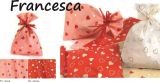 Dárkový sáček Francesca Rosa srdíčka 20x32cm 50ks mix