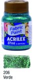 Barva na textil 37ml Glitter 206 Green