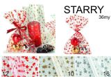 Dárkový sáček průhledný Starry 18x50cm 50ks zlatý