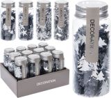 Konfety 40g stříbrné 40g mix 4 designy bal12ks