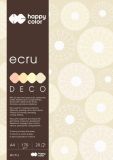 Blok dekoračních papírů Ecru A4, 170 g / m2, 10 listů, 4 barvy., Happy Color