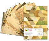 Blok dekoračních papírů Gold A4, 150-230 g / m2, 10 listů, Happy Color