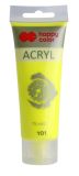 Akrylová barva 75ml, Fluorescentní Žlutá, Happy Color 101