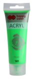 Akrylová barva 75ml, Fluorescentní Zelená, Happy Color 501