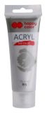 Akrylová barva 75ml, Metalická Stříbrná, Happy Color 81