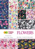 Efektní blok s motivy FLOWERS, A4, 80 g / m2, 15 listů, 25 motivů, Happy Color