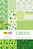 Efektní blok s motivy GREEN, A4, 80 g / m2, 15 listů, 30 motivů, Happy Color