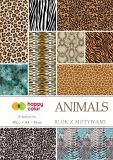 Bloky s motivy ANIMALS, A4, 80 g / m2, 15+1 listů, 15 motivů, Happy Color