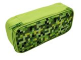 Penál etue s jedním zipem a vnitřní klopou, kolekce PIXI, green, Happy Color
