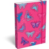 Školní box A4 s gumou Lollipop Butterfly Pink