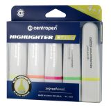 Zvýrazňovač  Centropen Style 6252/4 neon sada 4ks