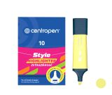 Zvýrazňovač CENTROPEN 6252 žlutý pastelově, plochý Zvýrazňovač CENTROPEN 6252 žlutý pastelově, plochý