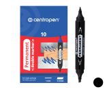 Popisovač CENTROPEN DOUBLE 1666 černý PERMANENTNÍ Popisovač CENTROPEN DOUBLE 1666 černý PERMANENTNÍ