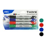 Popisovač DELI EU00101/4 sada kulatý stíratelný (8559) Popisovač DELI EU00101/4 sada kulatý stíratelný (8559)