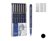 Popisovač DELI liner 7ks černý FINENOLO EQ909 Popisovač DELI liner 7ks černý FINENOLO EQ909