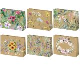 Taška dárková 30 x 23 x 10cm KRAFT KVĚTY mix Taška dárková 30 x 23 x 10cm KRAFT KVĚTY mix