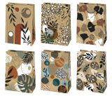 Taška dárková 23 x 32 x 11cm KRAFT LISTY mix Taška dárková 23 x 32 x 11cm KRAFT LISTY mix