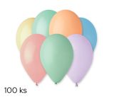 Balónky 100ks PASTEL mix Balónky 100ks PASTEL mix