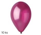 Balónky 10ks METAL burgundy/bordó
