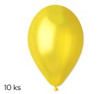 Balónky 10ks METAL žluté Balónky 10ks METAL žluté
