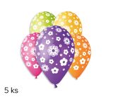 Balónky s potiskem 5ks Květinky Balónky s potiskem 5ks Květinky