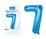 Balónek fóliový č. 7 MODRÝ 43cm LUMA Balónek fóliový č. 7 MODRÝ 43cm LUMA