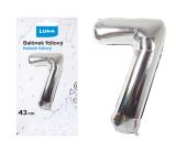 Balónek fóliový č. 7 STŘÍBRNÝ 43cm LUMA Balónek fóliový č. 7 STŘÍBRNÝ 43cm LUMA