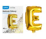 Balónek fóliový  E ZLATÝ LUMA