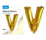 Balónek fóliový V ZLATÝ LUMA Balónek fóliový V ZLATÝ LUMA