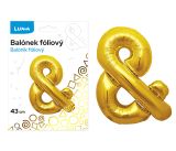Balónek fóliový  & ZLATÝ LUMA