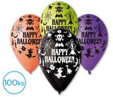 Balónky s potiskem 100ks OBYČ. Happy Halloween Balónky s potiskem 100ks OBYČ. Happy Halloween
