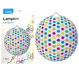 Lampion 25cm kulatý puntík barevný LUMA Lampion 25cm kulatý puntík barevný LUMA