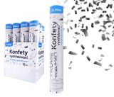 Konfety vystřelovací 30cm fóliové stříbrné LUMA Konfety vystřelovací 30cm fóliové stříbrné LUMA