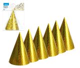 Čepice 15cm 6ks LASER zlatá LUMA Čepice 15cm 6ks LASER zlatá LUMA